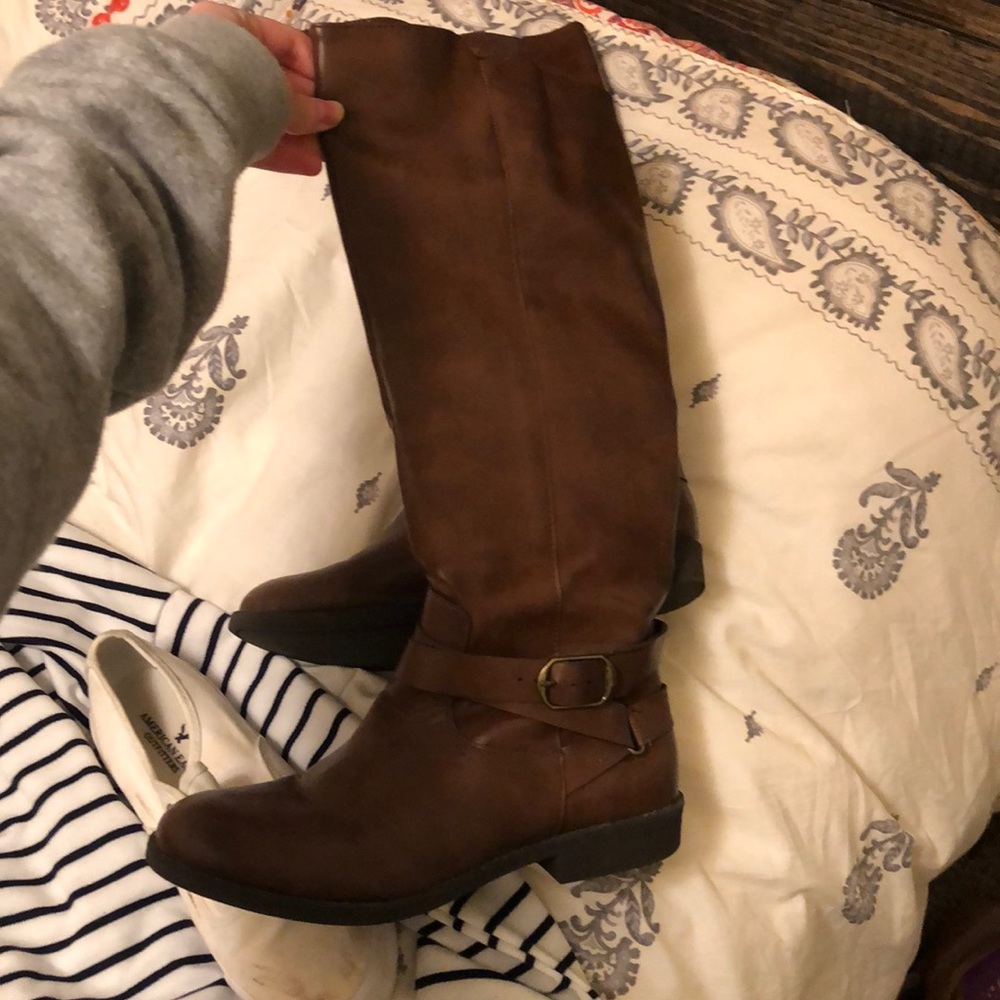 Brown riding boots from Macy’s